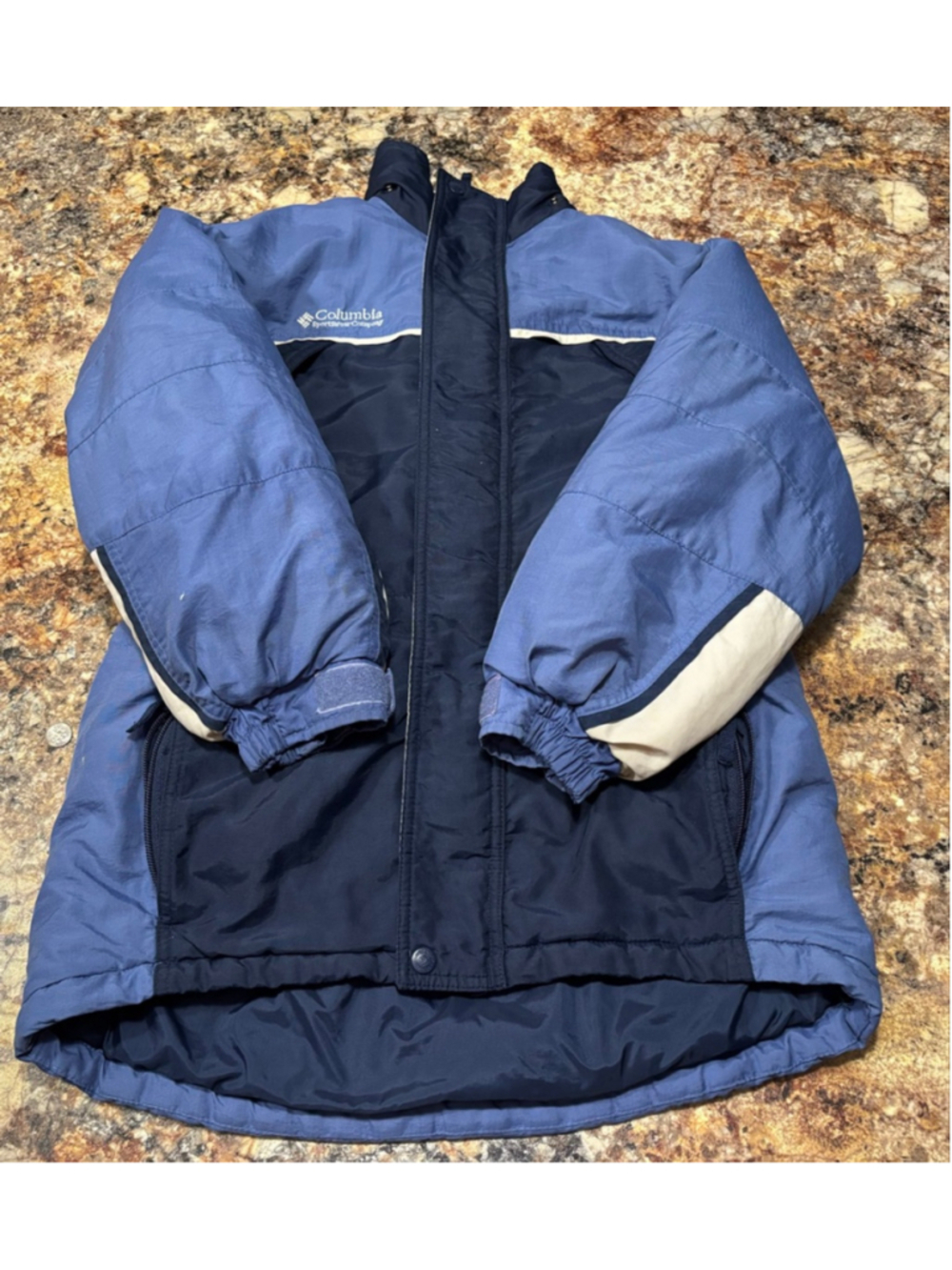 Columbia Fire Ridge Youth Large 10/12 Blue Puffer
